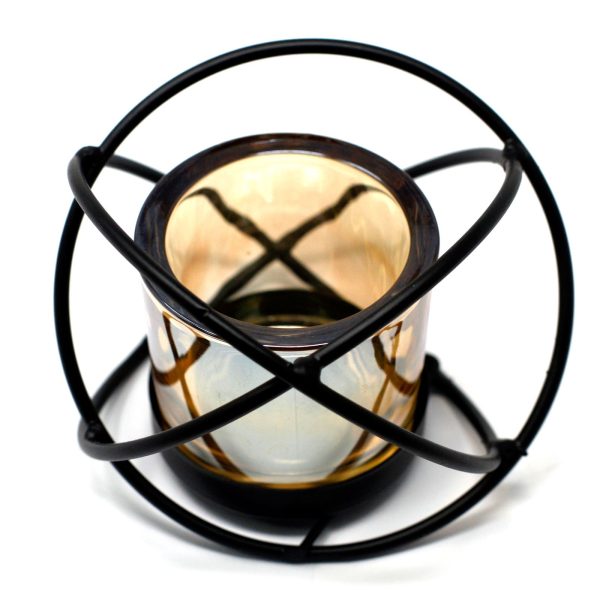 Centrepiece Iron Votive Candle Holder - 1 Cup Single Ball - Image 2