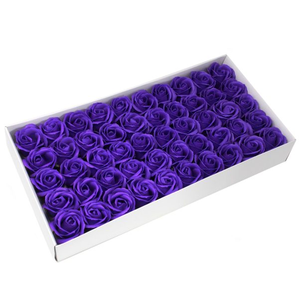 Craft Soap Flowers - Med Rose - Violet - Image 3