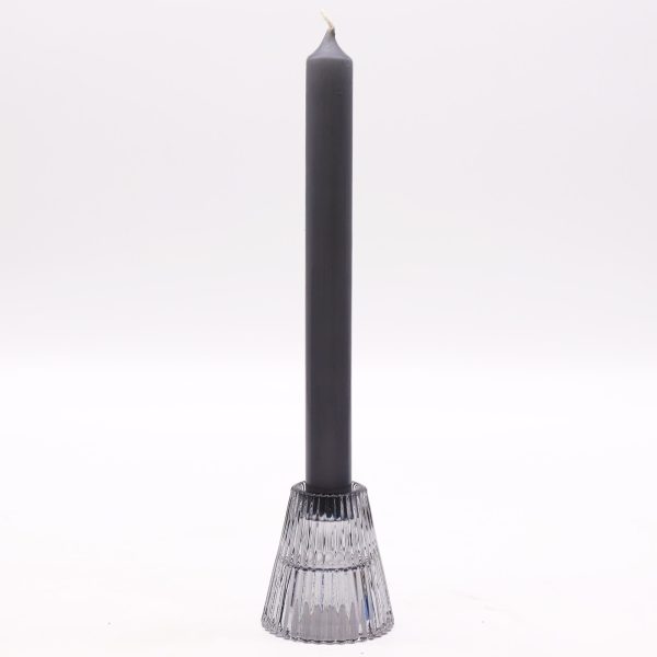 Flip Dinner Candle / Tealight Holder - Midnight Grey - Image 2