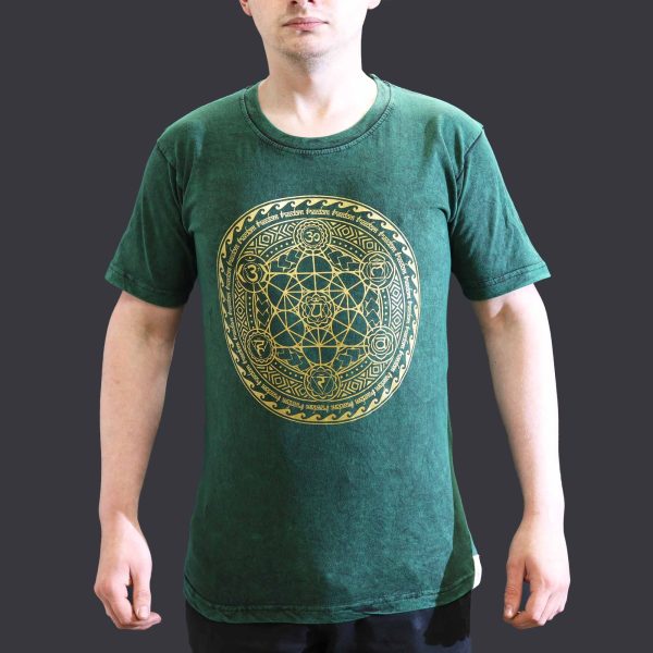 Small Stone Washed T-Shirt - Chakra - Green - Image 3