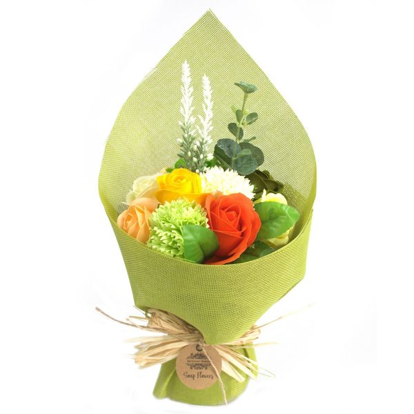 Standing Soap Flower Bouquet - Green Yellow - Image 2