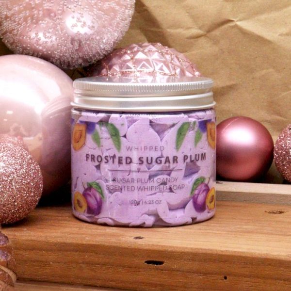 Frosted Sugar Plum Whipped Soap 120g - Image 4
