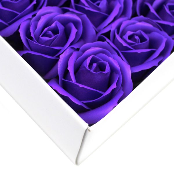 Craft Soap Flowers - Med Rose - Violet - Image 4