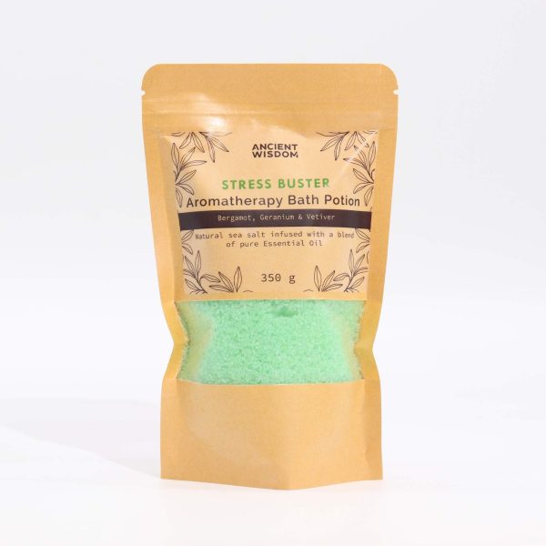 Aromatherapy Bath Potion in Kraft Bag 350g - Stress Buster - Image 2
