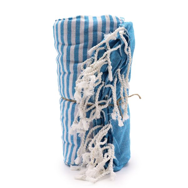 Cotton Pario Towel - 100x180 cm - Sky Blue - Image 3