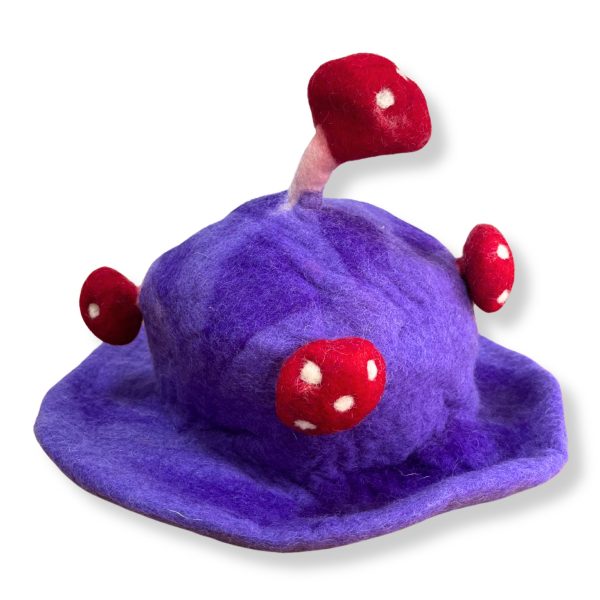 Felted Mushroom Hat - Dreamy Purple Haze - Image 3