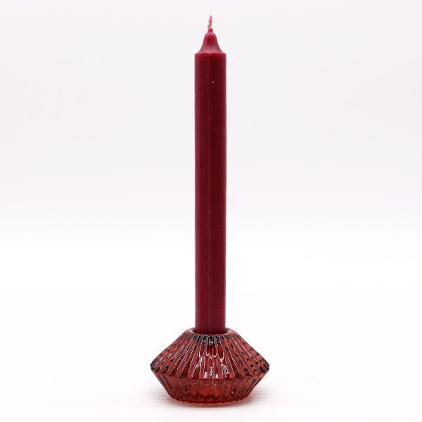 Flower Flip Dinner Candle / Tealight Holder - Vampire Red - Image 2