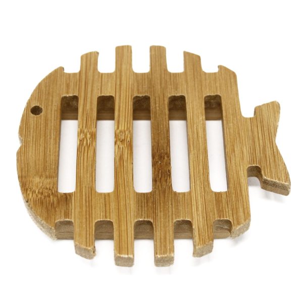 Hemu Wood Soap Dish - Fish - Image 3