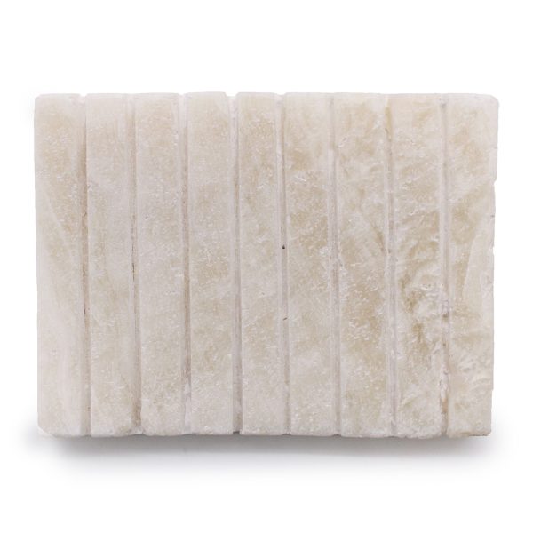White Onxy Ridged Soap Dish - Image 2