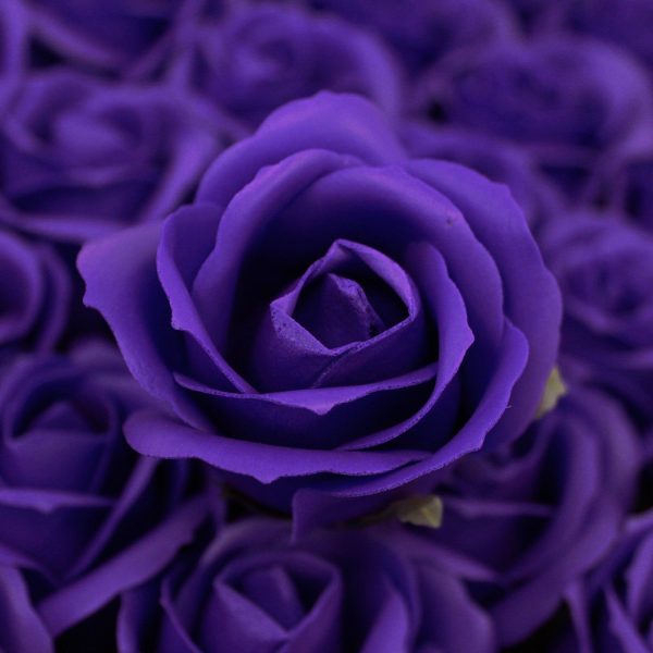 Craft Soap Flowers - Med Rose - Violet - Image 2