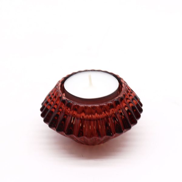 Flower Flip Dinner Candle / Tealight Holder - Vampire Red - Image 3