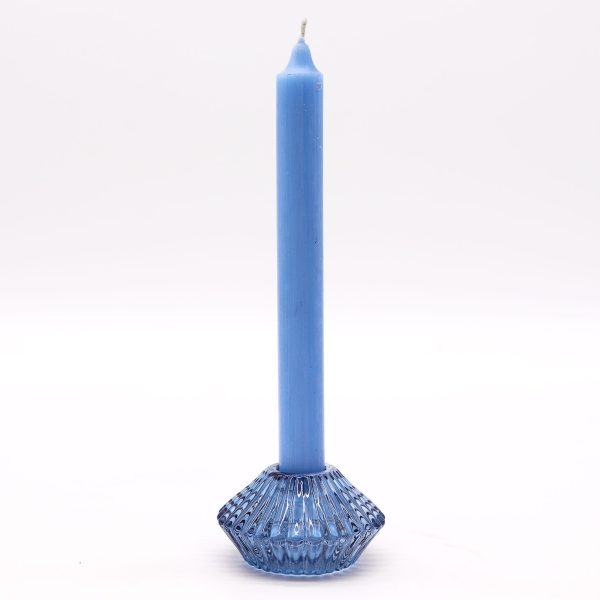 Flower Flip Dinner Candle / Tealight Holder - Royal Blue - Image 4