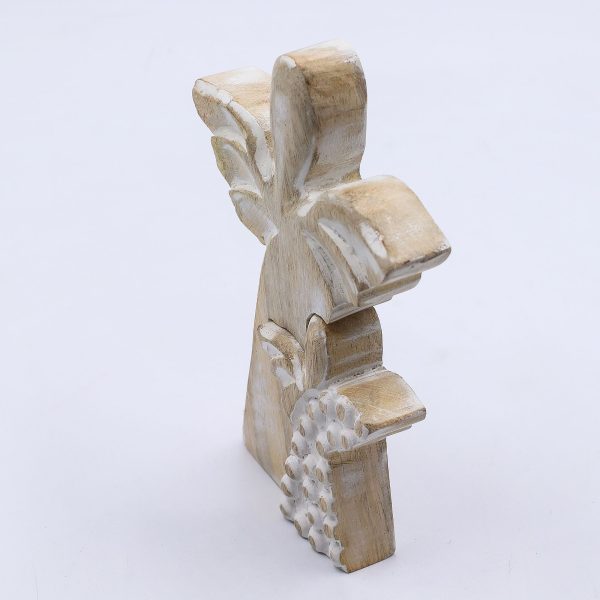 Mango Wood Angel in Angel - Whitewash - Image 7
