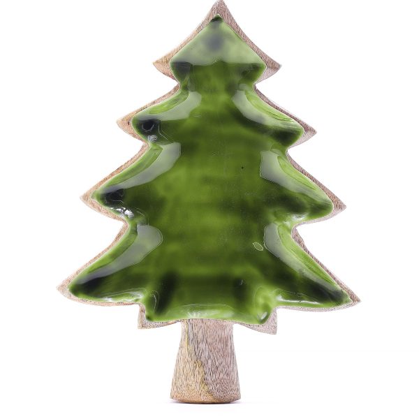 Lost in the Forrest -  Enamel Tree Wooden Bowl - 25x19cm - Image 2