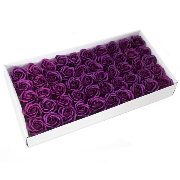 Craft Soap Flowers - Med Rose - Deep Violet - Image 4