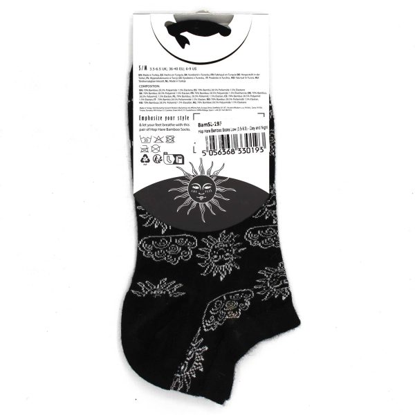S/M Hop Hare Bamboo Socks Low (3.5-6.5) - Day and Night - Image 4