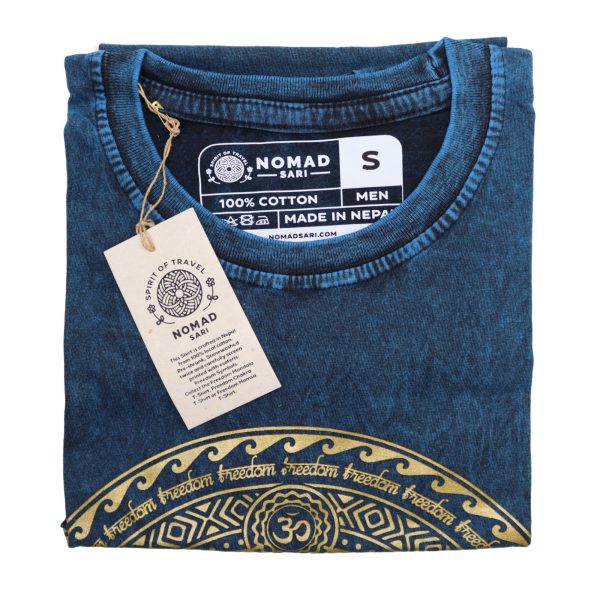 Small Stone Washed T-Shirt - Chakra - Blue - Image 2