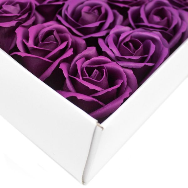 Craft Soap Flowers - Med Rose - Deep Violet - Image 5