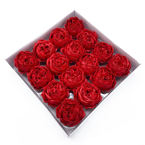Craft Soap Flower - Ext Large Peony - Red - Image 2