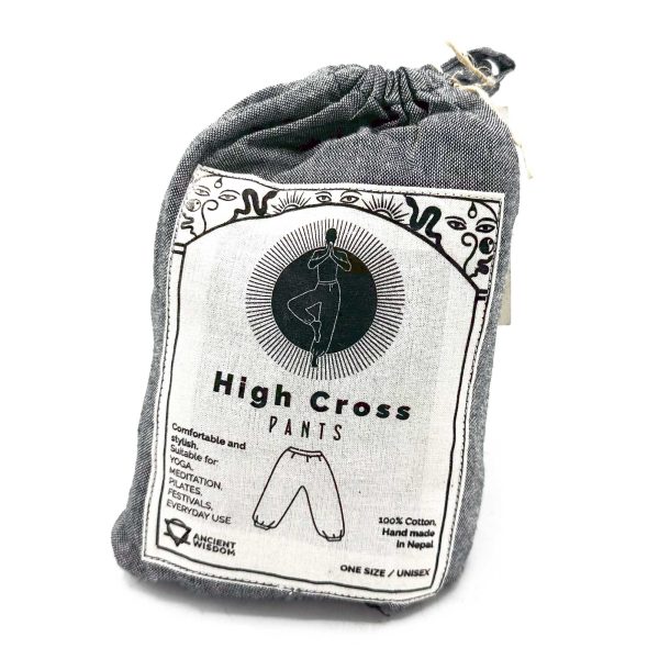 Yoga and Festival Pants - High Cross Himalayan Print on Grey - Image 3