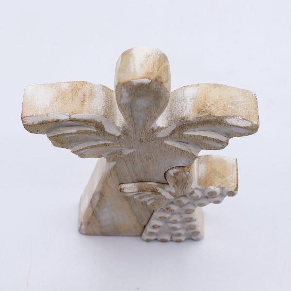 Mango Wood Angel in Angel - Whitewash - Image 5