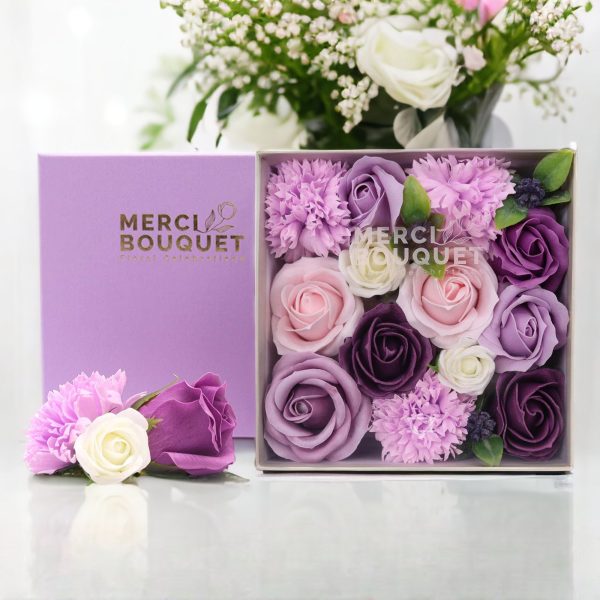 Square Box - Lavender Rose & Carnation - Image 5