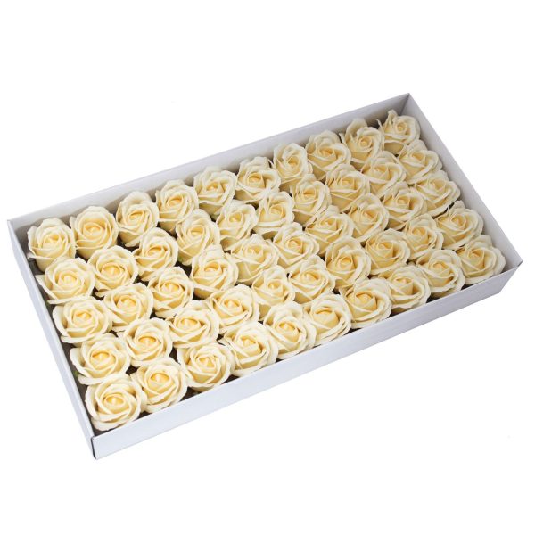 Craft Soap Flowers - Med Rose - Ivory - Image 3