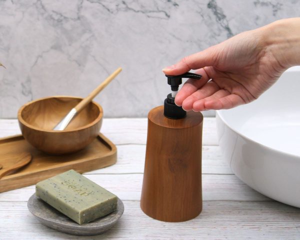 Natural Teakwood Soap Dispenser - Taper - Image 13