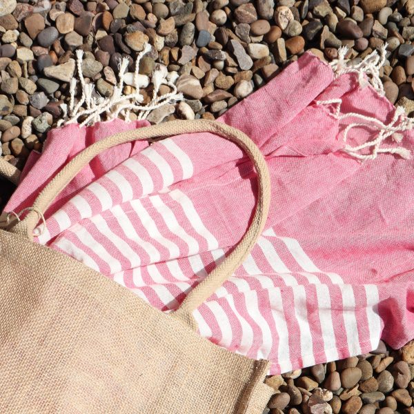 Cotton Pario Throw - 100x180 cm - Hot Pink - Image 5