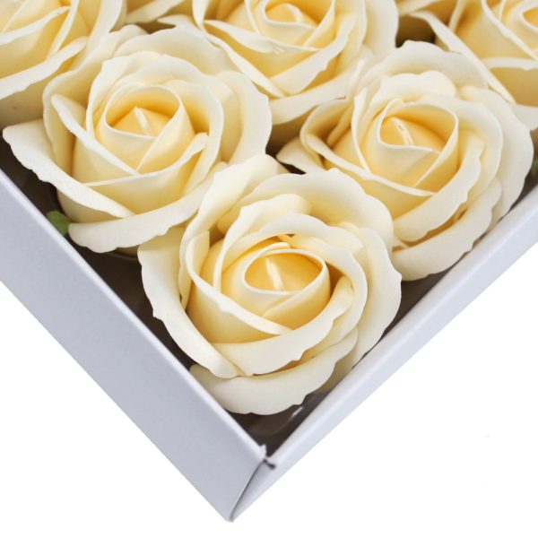 Craft Soap Flowers - Med Rose - Ivory - Image 4