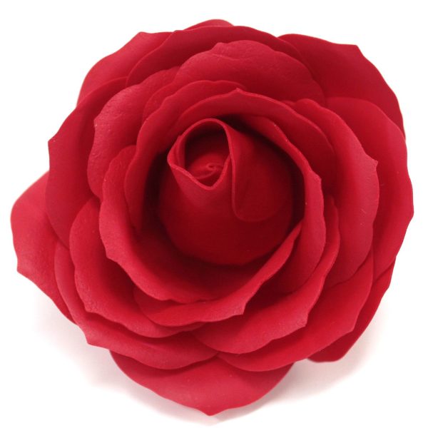 Craft Soap Flowers - Lrg Rose - Red - Image 2