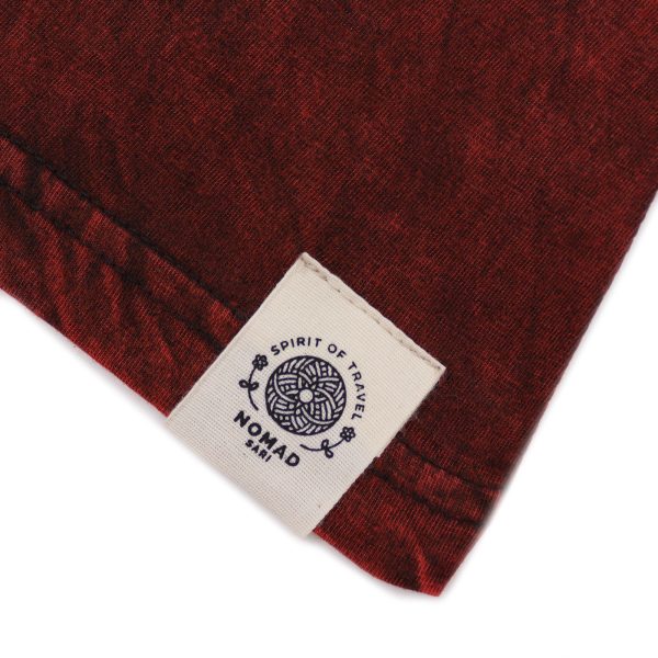 Large Stone Washed T-Shirt - Mandala - Maroon - Image 3