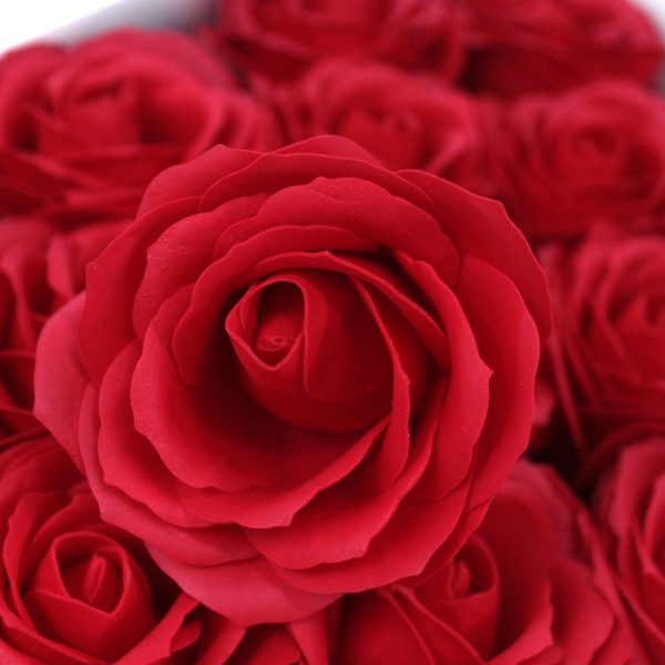 Craft Soap Flowers - Lrg Rose - Red - Image 3
