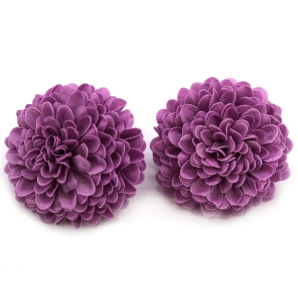 Craft Soap Flower - Small Chrysanthemum - Purple - Image 4