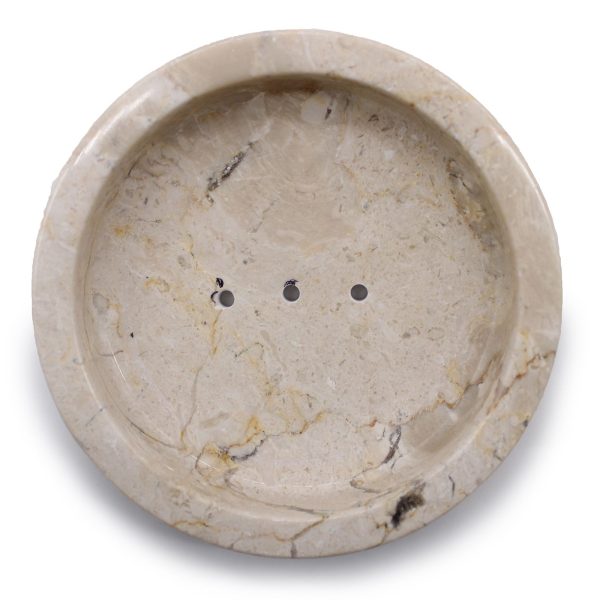 Round Honey Marble Flat Soap Dish - Image 2