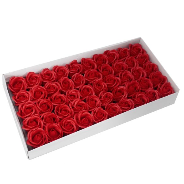 Craft Soap Flowers - Med Rose - Red - Image 3
