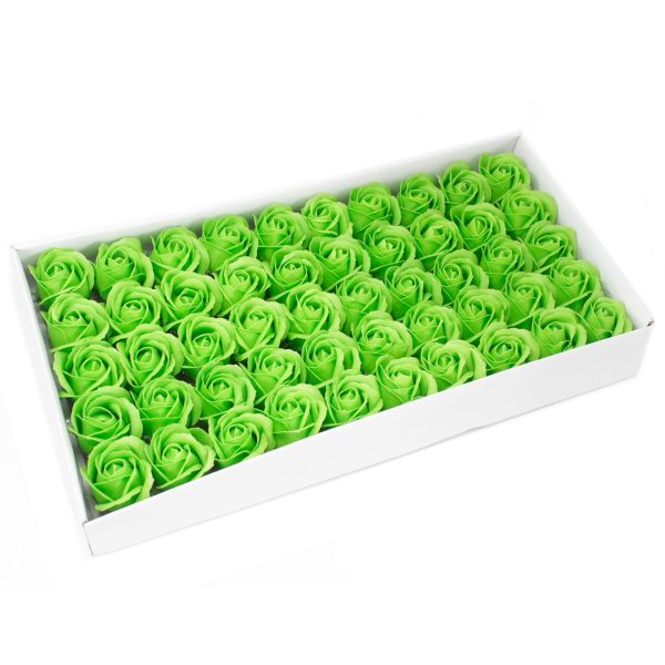 Craft Soap Flowers - Med Rose - Green - Image 2