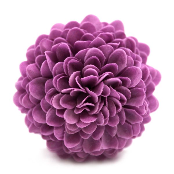 Craft Soap Flower - Small Chrysanthemum - Purple - Image 5