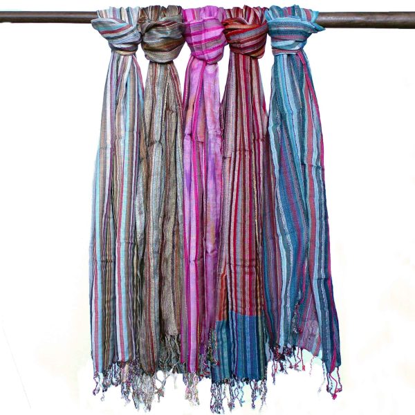 Indian Boho Scarves - 22x72cm - Random Blues - Image 3