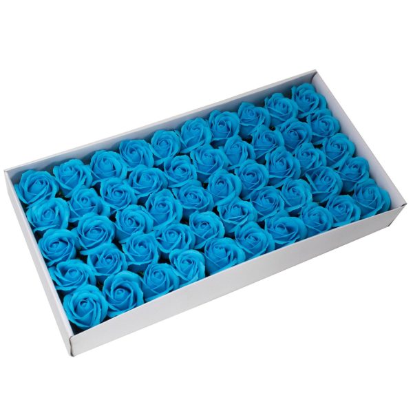 Craft Soap Flowers - Med Rose - Sky Blue - Image 4