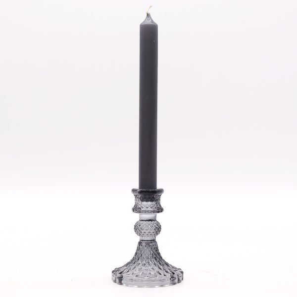 Vintage Dinner Candle Holder - Midnight Grey - Image 2