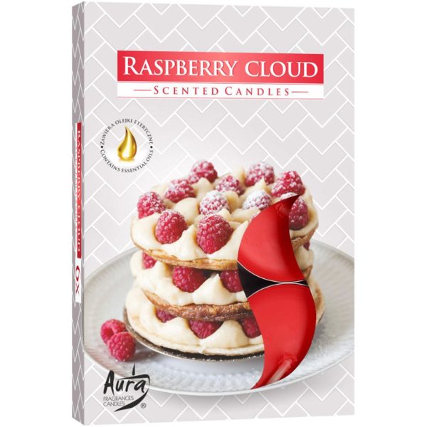 Set of 6 Scented Tealights - Raspberry Cloud - Image 2