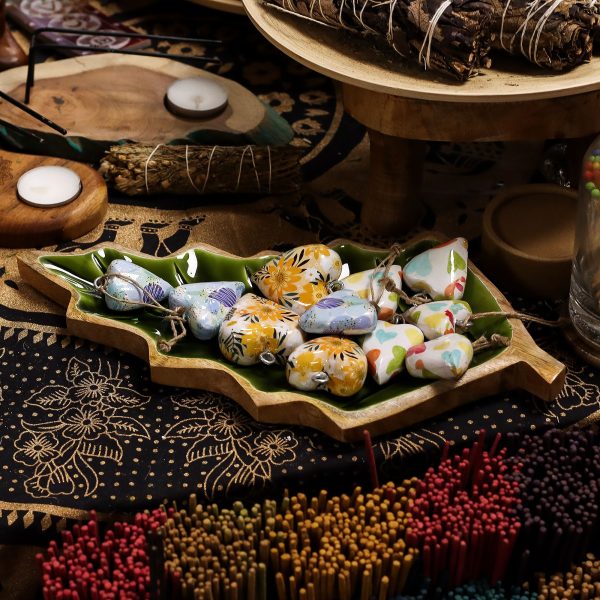 Lost in the Forrest -  Enamel Leaf Wooden Bowl - 33x17cm - Image 7