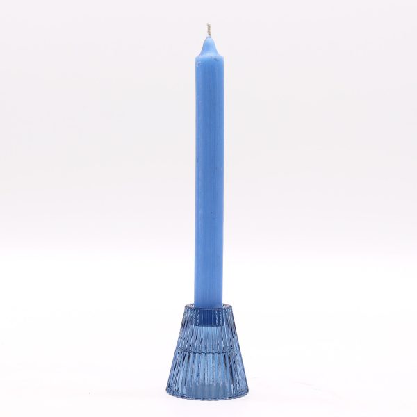 Flip Dinner Candle / Tealight Holder - Royal Blue - Image 2