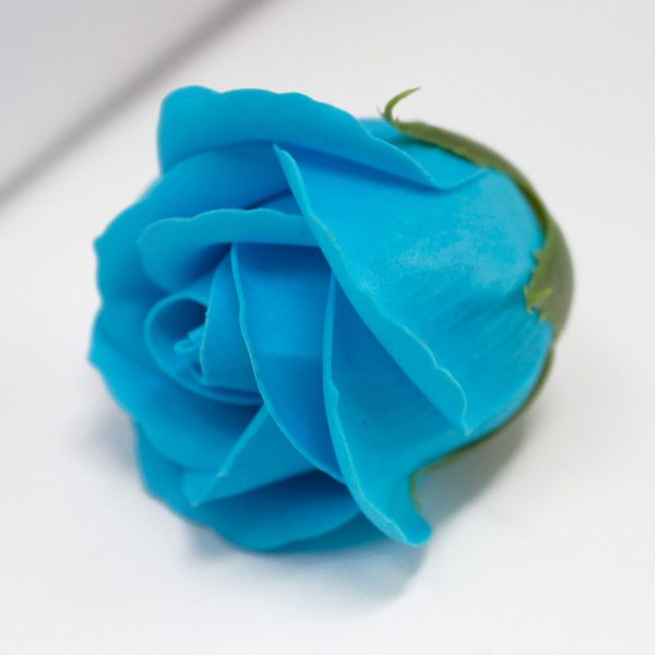 Craft Soap Flowers - Med Rose - Sky Blue - Image 3