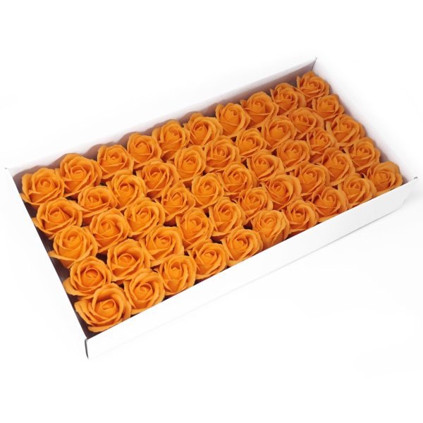 Craft Soap Flowers - Med Rose - Orange - Image 3