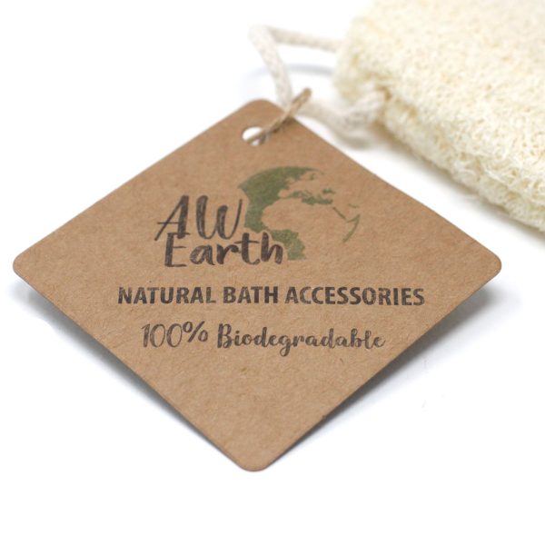 Natural Loofah Scrub on Rope - 5" - 12.7 cm - Image 2