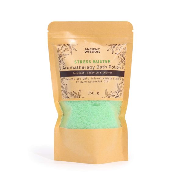 Aromatherapy Bath Potion in Kraft Bag 350g - Stress Buster - Image 3
