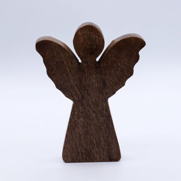 Medium Mango Wood Angel - Gold Decor - Image 7