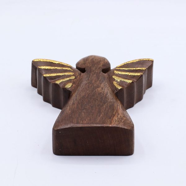 Medium Mango Wood Angel - Gold Decor - Image 5